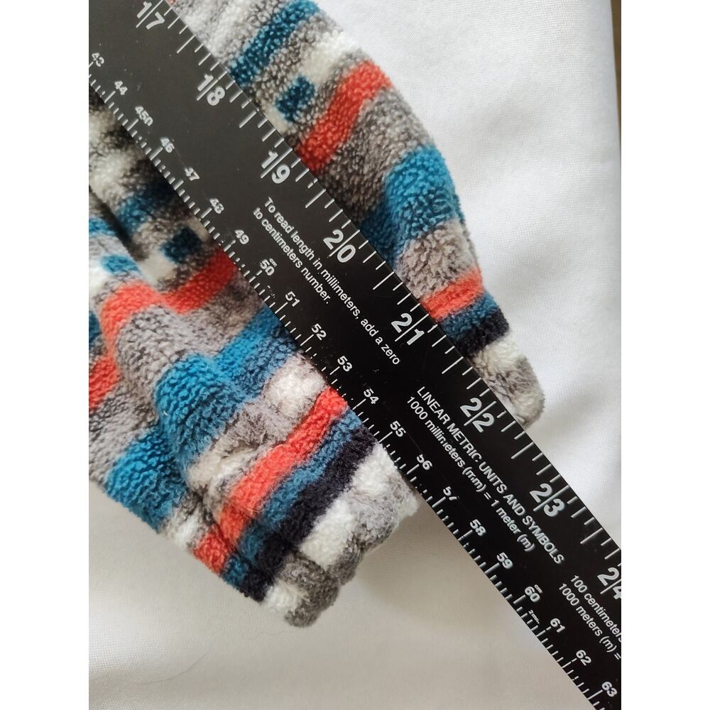 Vibrant Southwestern Aztec Pattern Quarter-Zip Fleece Pullover Cozy Boho Sweater - Picture 5 of 6
